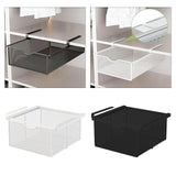Maxbell Hanging Pullout Drawer Basket Rack Closet Holder for Pantry Cupboard Bedroom White