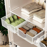 Maxbell Hanging Pullout Drawer Basket Rack Closet Holder for Pantry Cupboard Bedroom White