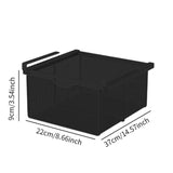 Maxbell Hanging Pullout Drawer Basket Rack Closet Holder for Pantry Cupboard Bedroom Black