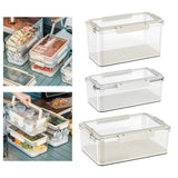 Maxbell Food Storage Container Reusable Fruit Lunch Box for Home Kitchen Adults 3.8L White