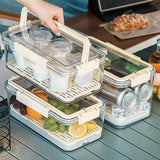 Maxbell Food Storage Container Reusable Fruit Lunch Box for Home Kitchen Adults 3.8L White