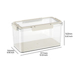 Maxbell Food Storage Container Reusable Fruit Lunch Box for Home Kitchen Adults 5.8L Milky White