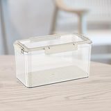 Maxbell Food Storage Container Reusable Fruit Lunch Box for Home Kitchen Adults 5.8L Milky White
