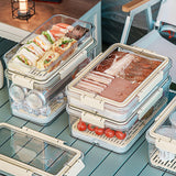 Maxbell Food Storage Container Reusable Fruit Lunch Box for Home Kitchen Adults 5L Milky White