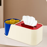 Maxbell Pen Pencil Holder Supplies Fashion Tissue Box for Counter Desktop NightStand