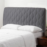 Maxbell Bed Headboard Slipcover Removable Decor Protector for Dorm Room Bedroom Home Deep Grey