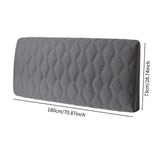 Maxbell Bed Headboard Slipcover Removable Decor Protector for Dorm Room Bedroom Home Deep Grey