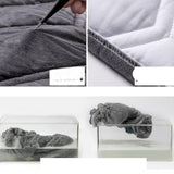 Maxbell Bed Headboard Slipcover Removable Decor Protector for Dorm Room Bedroom Home Light Grey