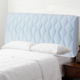 Maxbell Bed Headboard Slipcover Removable Decor Protector for Dorm Room Bedroom Home Blue