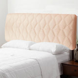 Maxbell Bed Headboard Slipcover Removable Decor Protector for Dorm Room Bedroom Home Beige