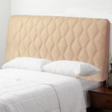 Maxbell Bed Headboard Slipcover Removable Decor Protector for Dorm Room Bedroom Home Deep Beige