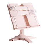 Maxbell Book Stand Bookshelf Hands Free Books Holder for Kitchen Sheet Music Textbook Pink