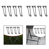 Maxbell 4Pcs Folded Hairpin Table Legs Parts for Camping Table Dorm Room Living Room Height 25cm