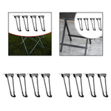 Maxbell 4Pcs Folded Hairpin Table Legs Parts for Camping Table Dorm Room Living Room Height 25cm