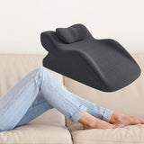 Maxbell Knee Pillow Lightweight Leisure Knee Support Cushion for Home Office Reading Dark Grey