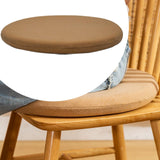 Maxbell Round Seat Pad with Zipper Floor Pouf Mat for Tea Ceremony Bedroom Household Brown