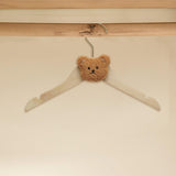 Maxbell Children's Clothes Hanger Small Non Slip Clothing Hanger for Girls Boys Kids Coffee Color Bear