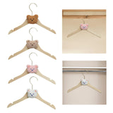 Maxbell Children's Clothes Hanger Small Non Slip Clothing Hanger for Girls Boys Kids Coffee Color Bear