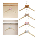 Maxbell Children's Clothes Hanger Small Non Slip Clothing Hanger for Girls Boys Kids Coffee Color Bear