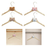 Maxbell Children's Clothes Hanger Small Non Slip Clothing Hanger for Girls Boys Kids Coffee Color Bear