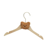 Maxbell Children's Clothes Hanger Small Non Slip Clothing Hanger for Girls Boys Kids Coffee Color Bear