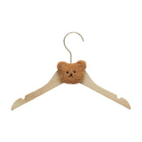 Maxbell Children's Clothes Hanger Small Non Slip Clothing Hanger for Girls Boys Kids Coffee Color Bear