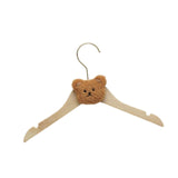 Maxbell Children's Clothes Hanger Small Non Slip Clothing Hanger for Girls Boys Kids Coffee Color Bear