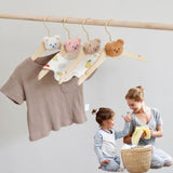 Maxbell Children's Clothes Hanger Small Non Slip Clothing Hanger for Girls Boys Kids Coffee Color Bear