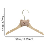 Maxbell Children's Clothes Hanger Small Non Slip Clothing Hanger for Girls Boys Kids Khaki Bear