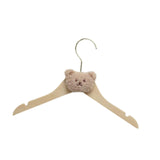 Maxbell Children's Clothes Hanger Small Non Slip Clothing Hanger for Girls Boys Kids Khaki Bear