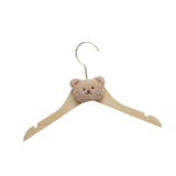 Maxbell Children's Clothes Hanger Small Non Slip Clothing Hanger for Girls Boys Kids Khaki Bear