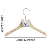 Maxbell Children's Clothes Hanger Small Non Slip Clothing Hanger for Girls Boys Kids White Bear