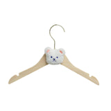 Maxbell Children's Clothes Hanger Small Non Slip Clothing Hanger for Girls Boys Kids White Bear