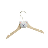 Maxbell Children's Clothes Hanger Small Non Slip Clothing Hanger for Girls Boys Kids White Bear