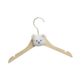 Maxbell Children's Clothes Hanger Small Non Slip Clothing Hanger for Girls Boys Kids White Bear