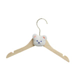 Maxbell Children's Clothes Hanger Small Non Slip Clothing Hanger for Girls Boys Kids White Bear