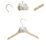 Maxbell Children's Clothes Hanger Small Non Slip Clothing Hanger for Girls Boys Kids White Bear