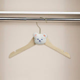 Maxbell Children's Clothes Hanger Small Non Slip Clothing Hanger for Girls Boys Kids White Bear