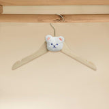 Maxbell Children's Clothes Hanger Small Non Slip Clothing Hanger for Girls Boys Kids White Bear