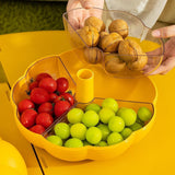Maxbell Divided Serving Tray Pumpkin Snack Holder Serving Bowl for Dried Fruits Nuts Orange
