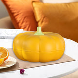 Maxbell Divided Serving Tray Pumpkin Snack Holder Serving Bowl for Dried Fruits Nuts Orange