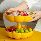 Maxbell Divided Serving Tray Pumpkin Snack Holder Serving Bowl for Dried Fruits Nuts Orange