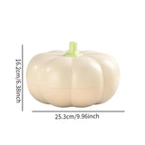 Maxbell Divided Serving Tray Pumpkin Snack Holder Serving Bowl for Dried Fruits Nuts Beige