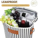 Maxbell 2Pcs Wine Cooler Bag 2 Bottle Portable Wine Carrier Tote Bag for Travel