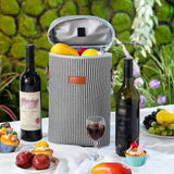 Maxbell 2Pcs Wine Cooler Bag 2 Bottle Portable Wine Carrier Tote Bag for Travel