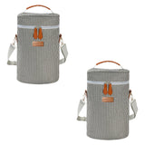 Maxbell 2Pcs Wine Cooler Bag 2 Bottle Portable Wine Carrier Tote Bag for Travel