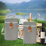 Maxbell 2Pcs Wine Cooler Bag 2 Bottle Portable Wine Carrier Tote Bag for Travel