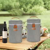 Maxbell 2Pcs Wine Cooler Bag 2 Bottle Portable Wine Carrier Tote Bag for Travel