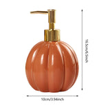 Maxbell Halloween Pumpkin Soap Dispenser Hand Lotion Bottle for Countertop Dorm Home Orange and Gold