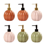 Maxbell Halloween Pumpkin Soap Dispenser Hand Lotion Bottle for Countertop Dorm Home Orange and Gold